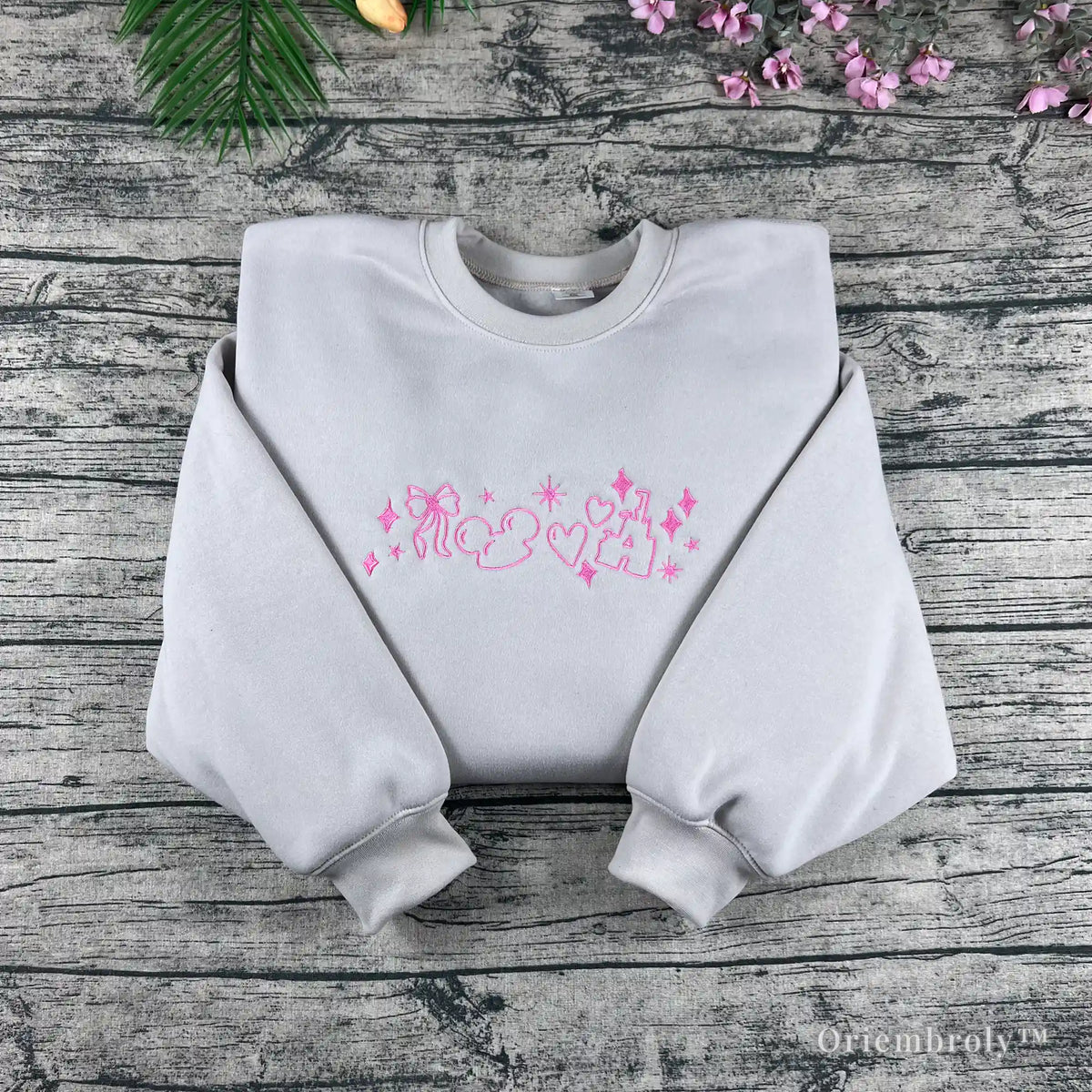 soft girl Y2K aesthetic embroidered crewneck styling