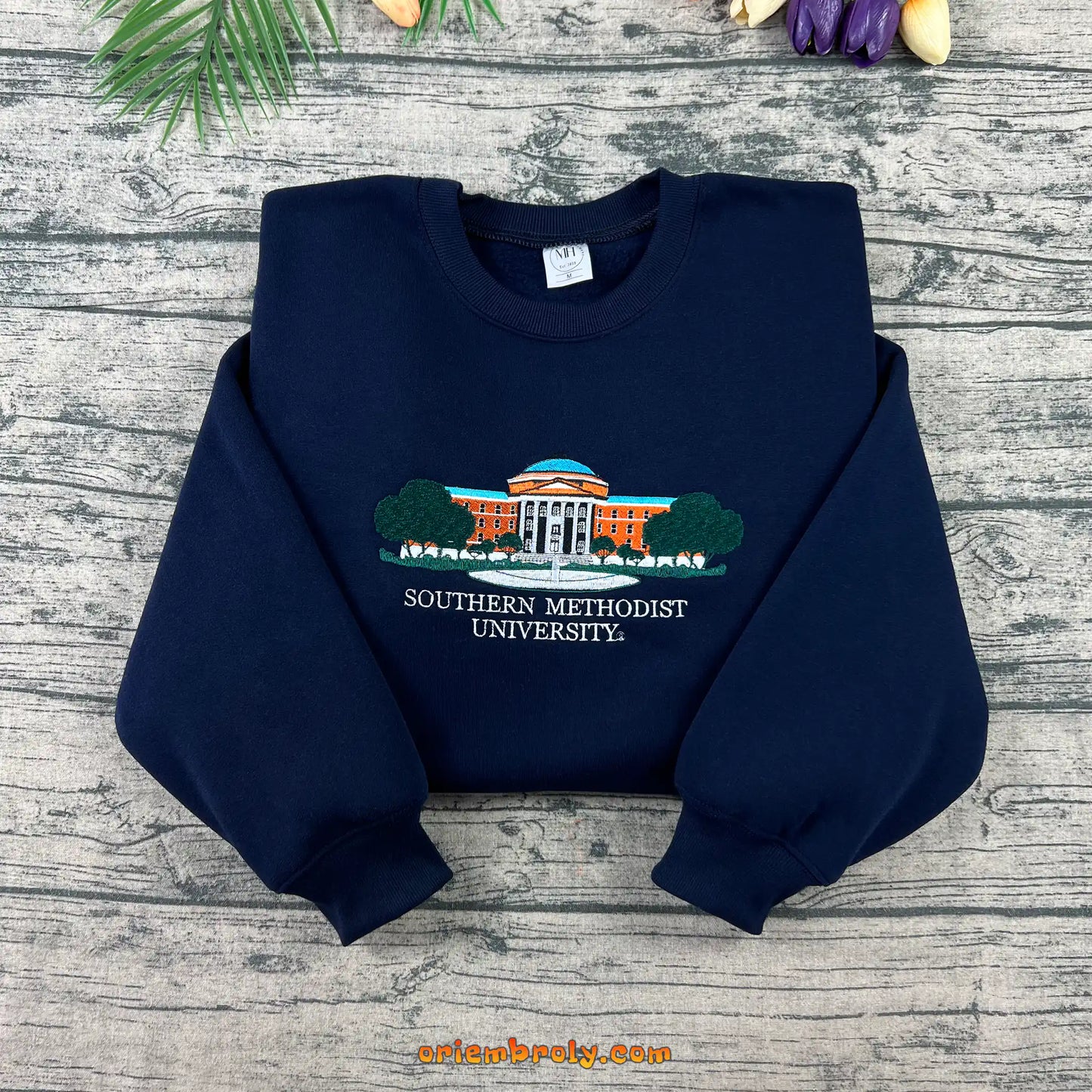 Southern Methodist University SMU embroidered crewneck sweatshirt