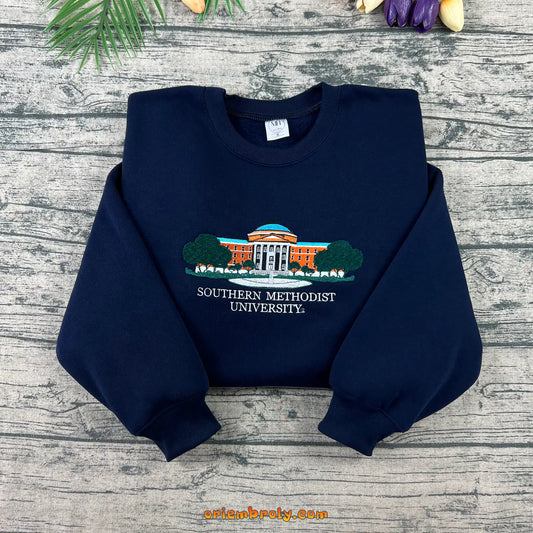 Southern Methodist University SMU embroidered crewneck sweatshirt