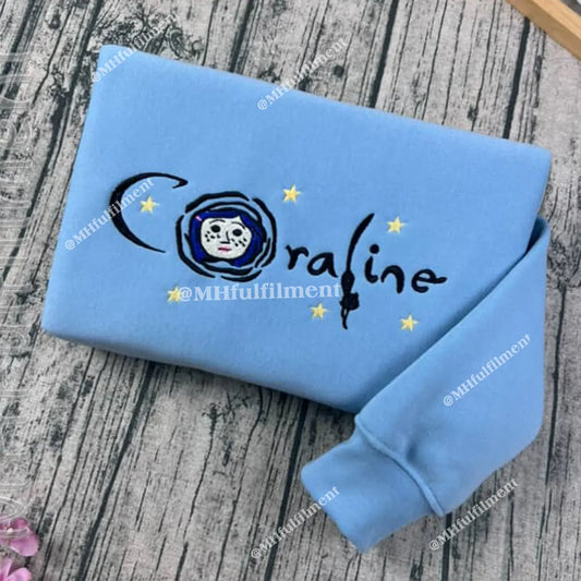 Aesthetic Coraline hoodie inspired by the movie
