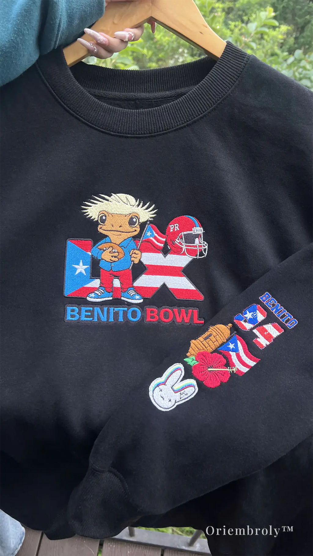 Cozy embroidered sweatshirt for touchdown season