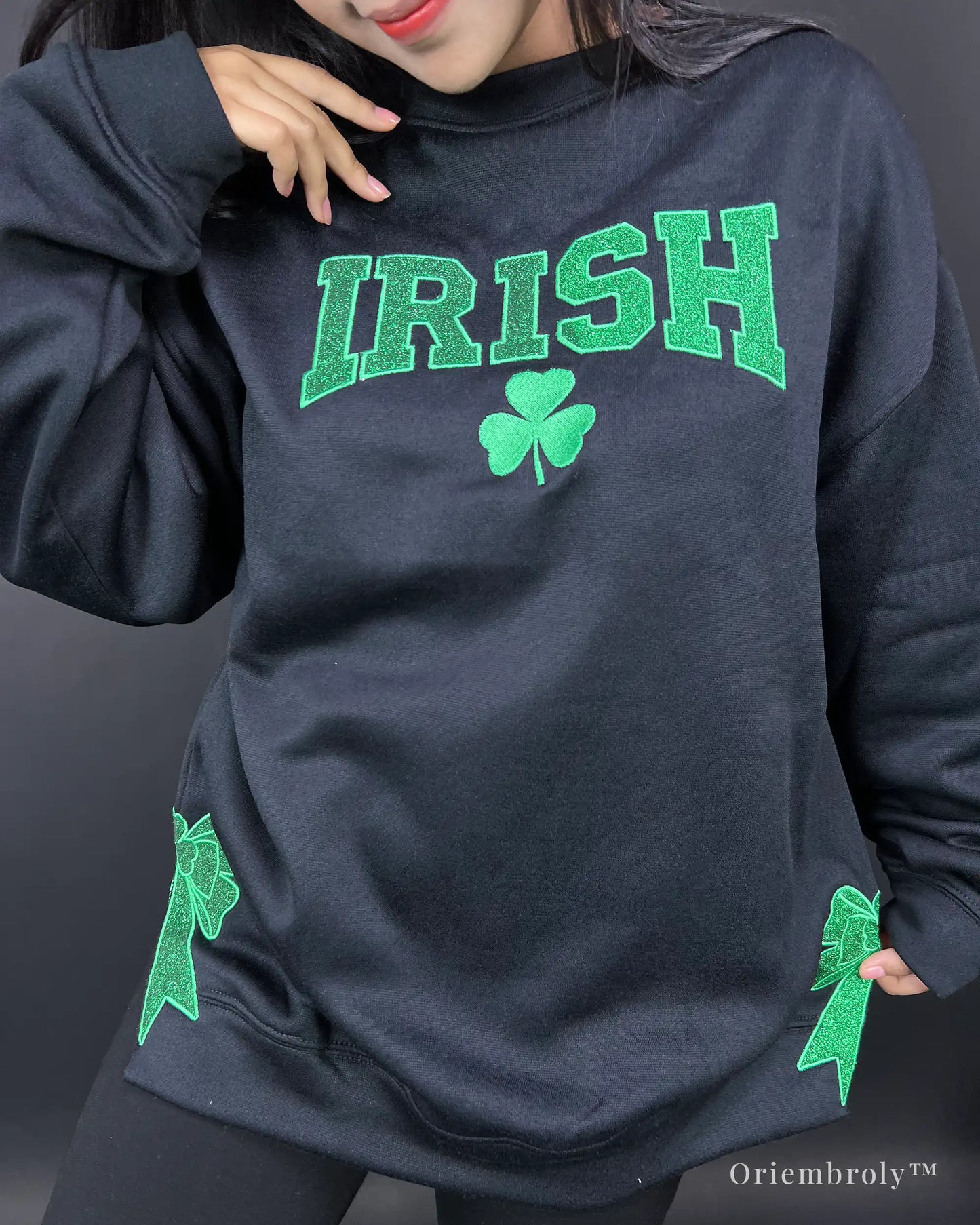 St Patrick’s Day embroidered sweatshirt gift for her