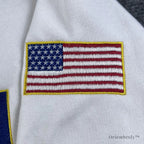 STEM-core fashion staple: white quarter-zip with science and space-themed embroidered patches. Popular choice for science teachers and university students in engineering fields