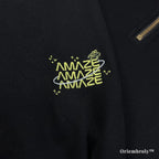 STEM-core aesthetic black pullover with detailed space mission patches and celestial embroidery. Stylish and educational apparel for science teachers, engineers, and physics students
