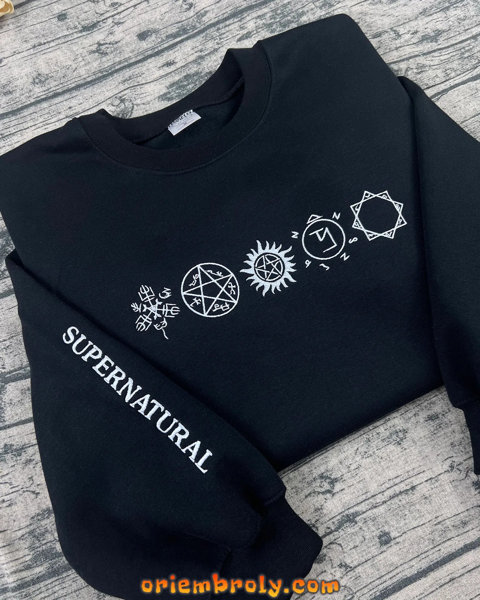 Anti-possession sigil embroidered sweatshirt