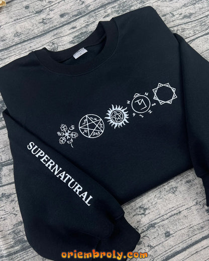 Anti-possession sigil embroidered sweatshirt