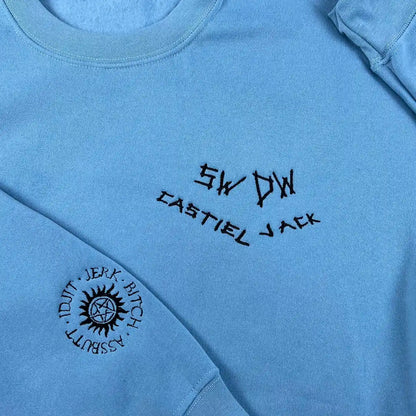 Custom embroidered Supernatural TV show jumper hoodie for fans