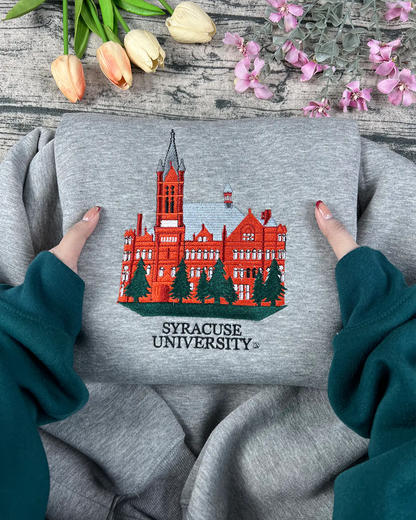 Custom embroidered Syracuse crewneck sweatshirt