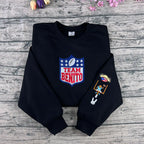 Team Benito Bowl embroidered football fan sweatshirt front view