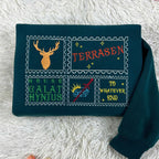 Terrasen embroidered sweatshirt featuring Fireheart quote


