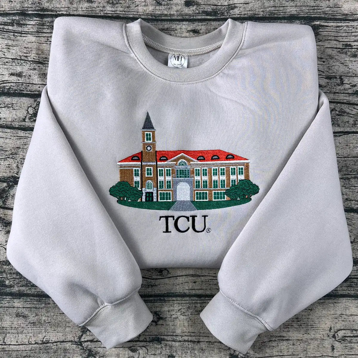 Texas Christian University TCU embroidered crewneck sweatshirt
