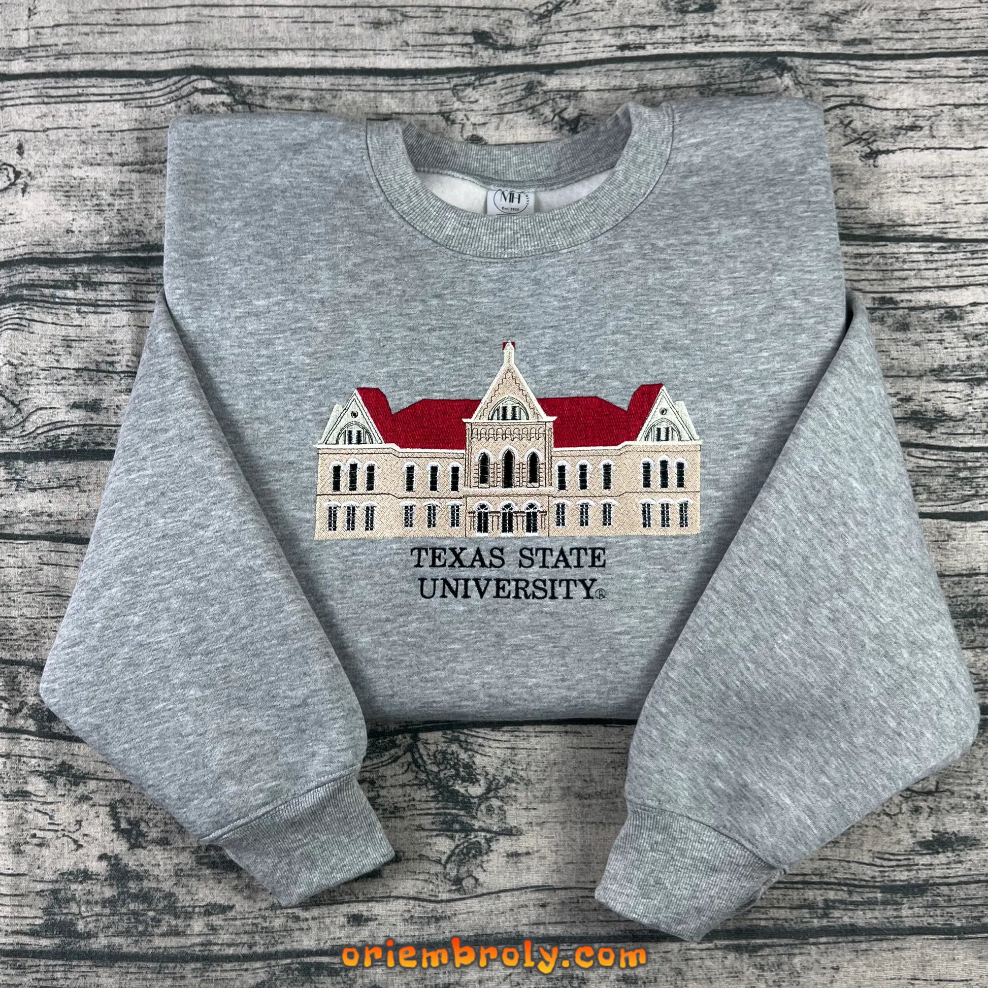 Texas State University TXST embroidered crewneck sweatshirt