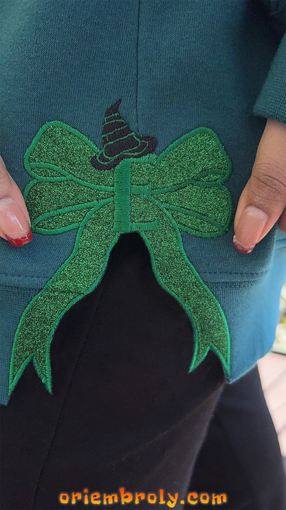 Soft cotton-blend Defying Gravity Bow sweatshirt