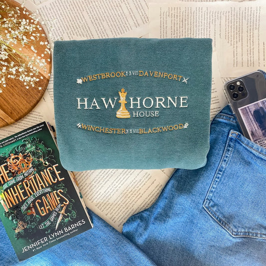 The Inheritance Games embroidered crewneck sweatshirt