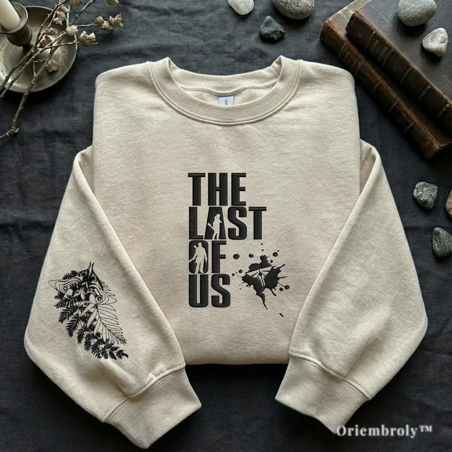 The Last of Us embroidered sweatshirt sand crewneck