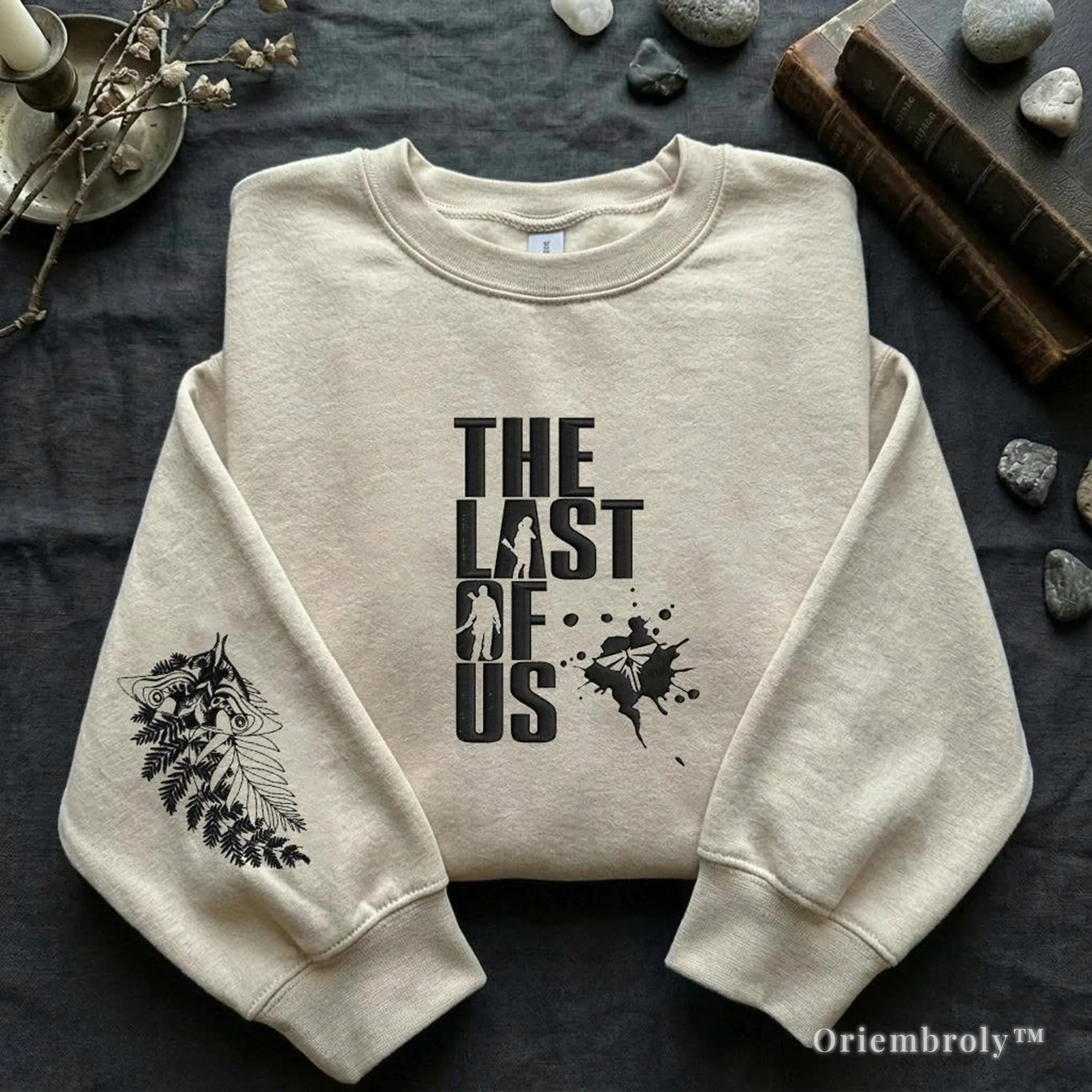 The Last of Us embroidered sweatshirt sand crewneck