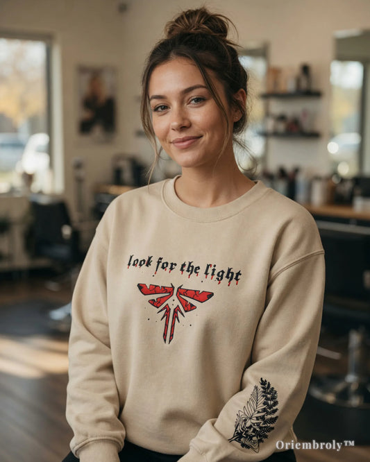 The Last of Us embroidered crewneck with Firefly symbol
