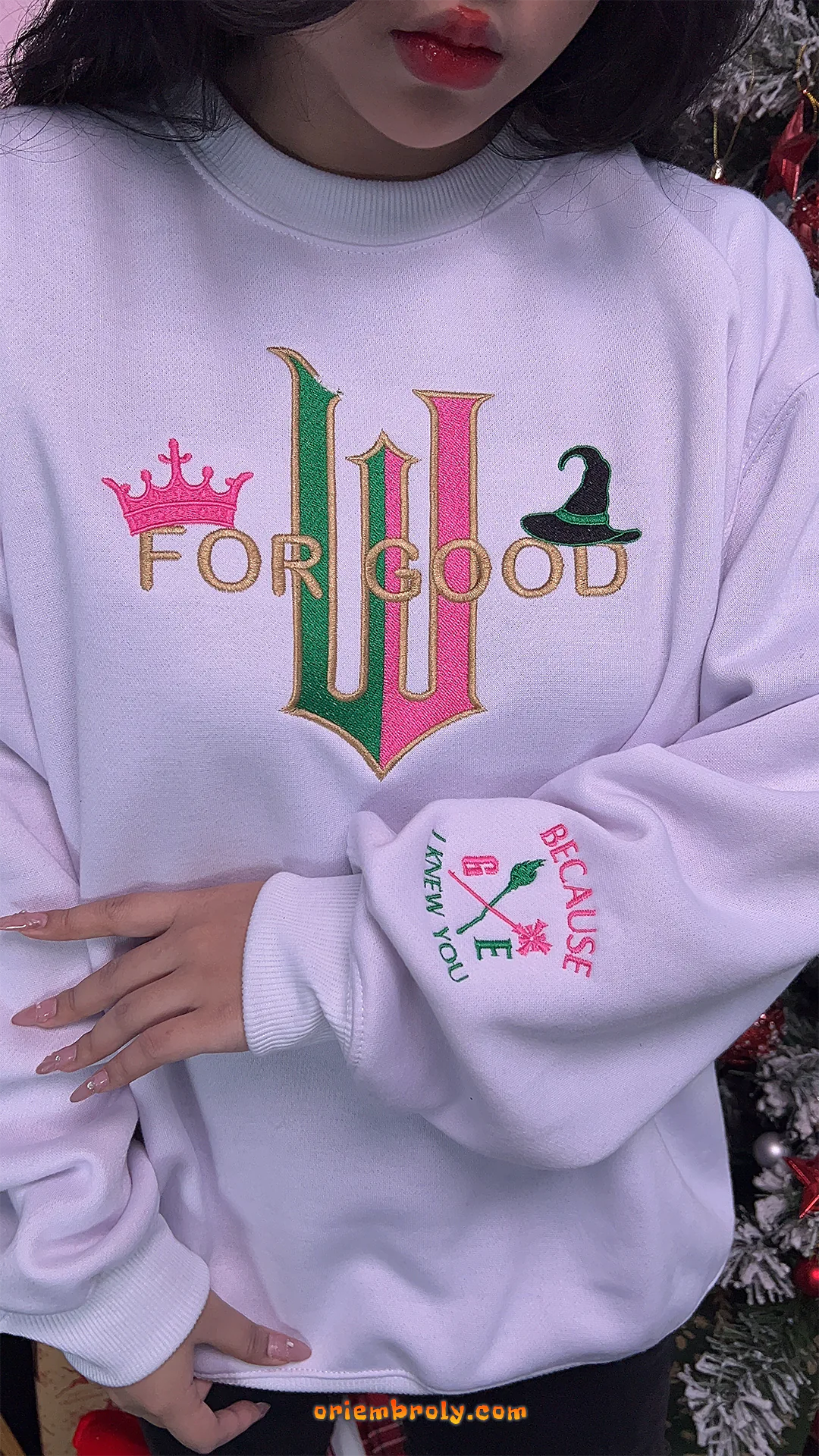 For good embroidery sweatshirt