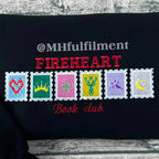 Sjm Books Embroidered Sweatshirt, ACOTAR Throne Of Glass , Fireheart - Cursebreaker - Starborn, SJM Merch, Bookish Gift