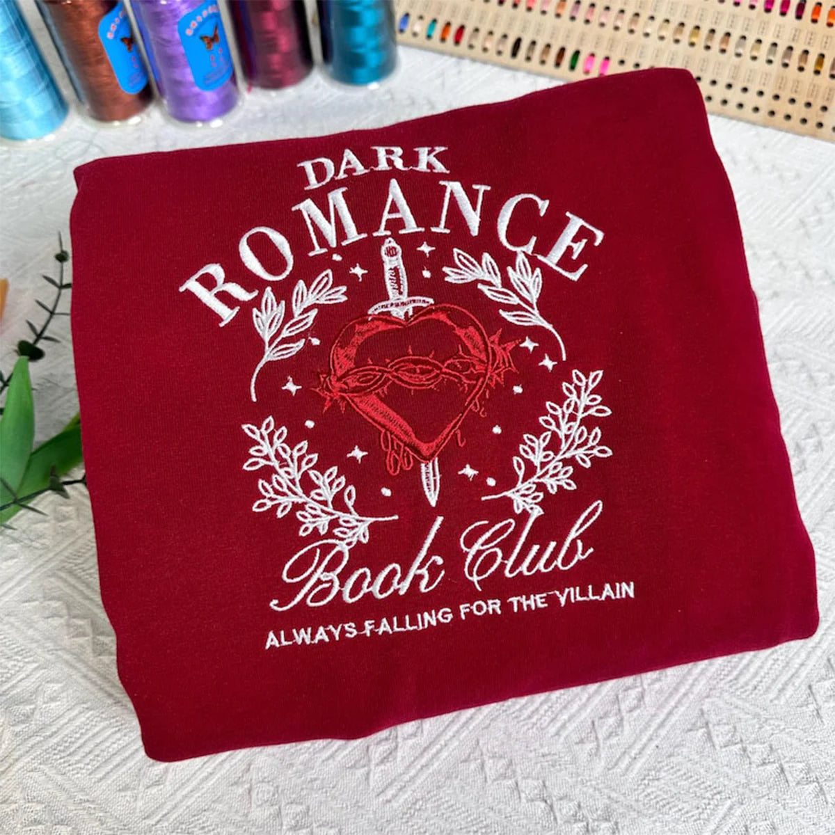 Fantasy bookish gift for readers - Throne of Glass Fireheart embroidered shirt, cozy and stylish.