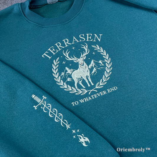 Throne of Glass merch embroidered crewneck sweatshirt