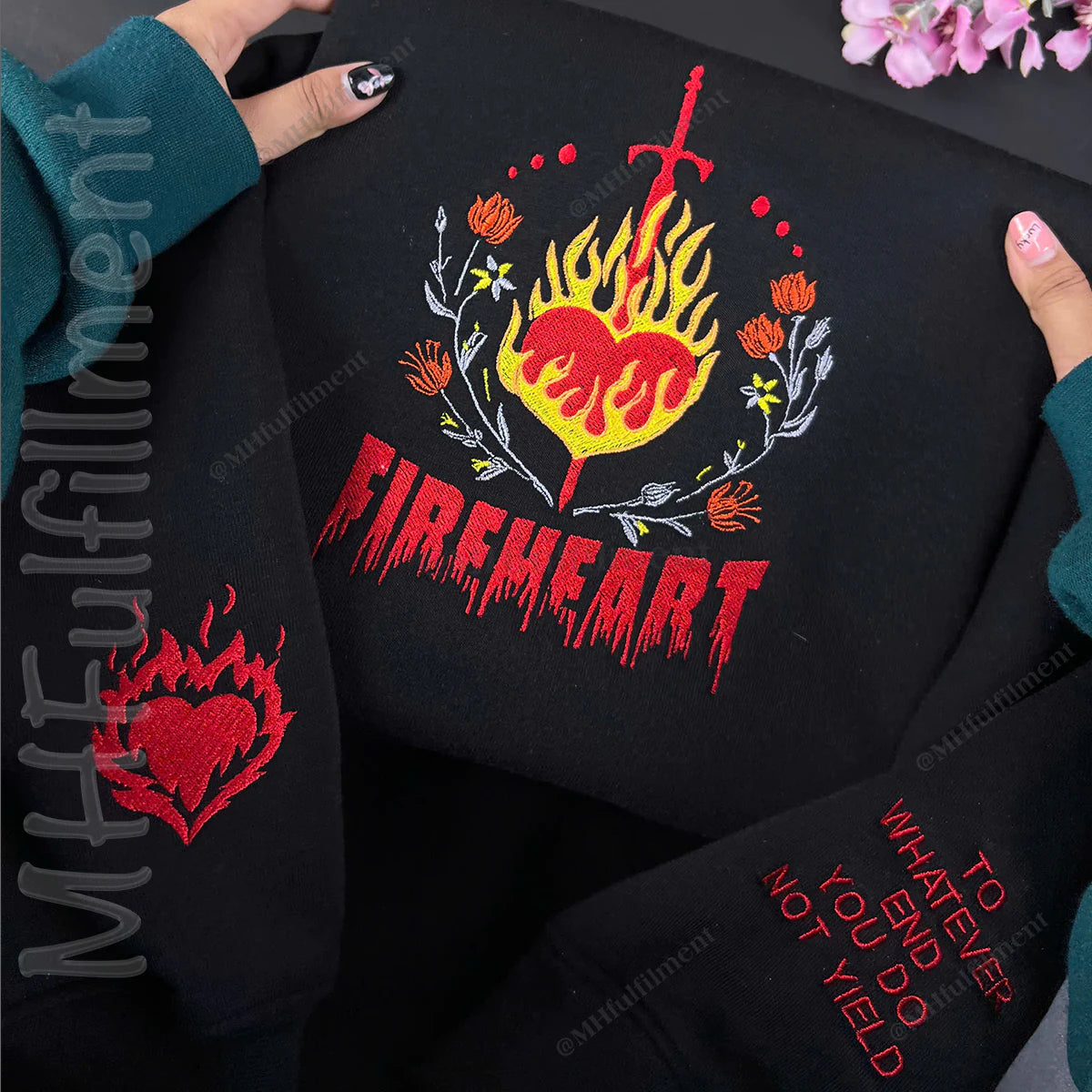 Embroidered Aelin Galathynius quote sweatshirt