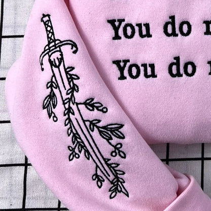 Bookish hoodie featuring You Do Not Yield quote from TOG series, perfect for fans of fantasy merch.