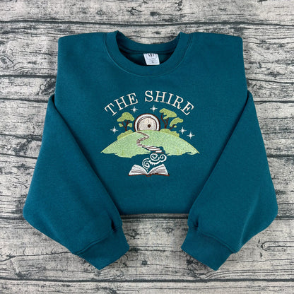 Tolkien inspired embroidered sweatshirt with fantasy details