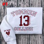 Tommen College crewneck sweatshirt for bookworms and book club fans