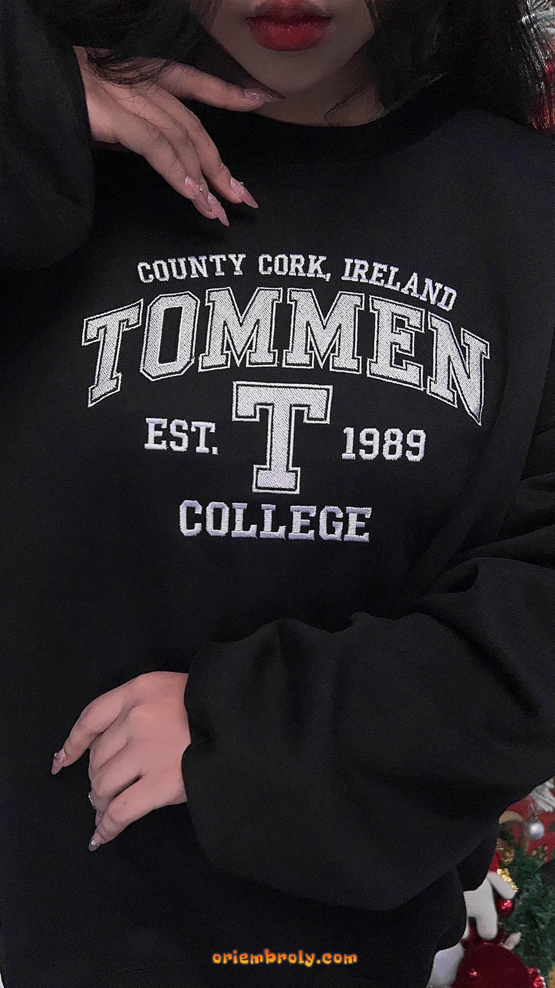 Unisex Ireland university-inspired embroidered sweater