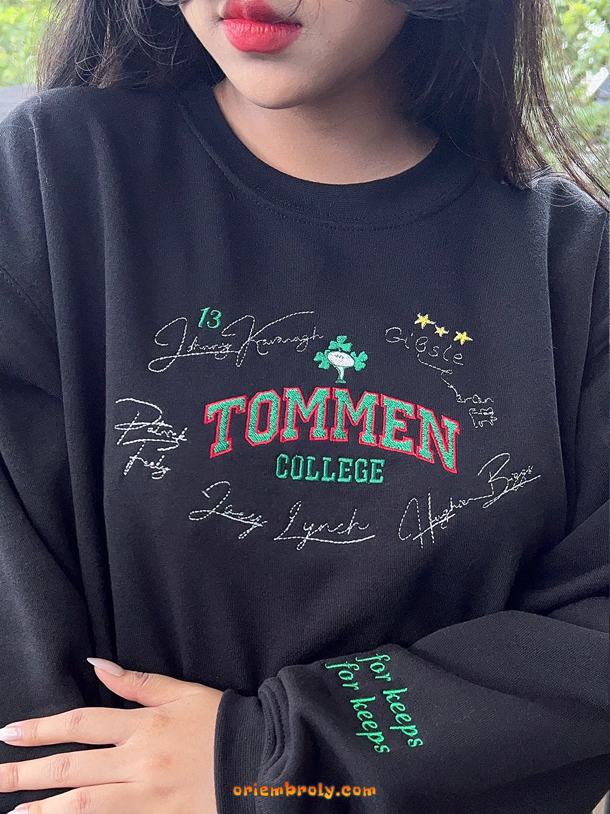 Chloe Walsh Boys of Tommen embroidered crewneck sweater