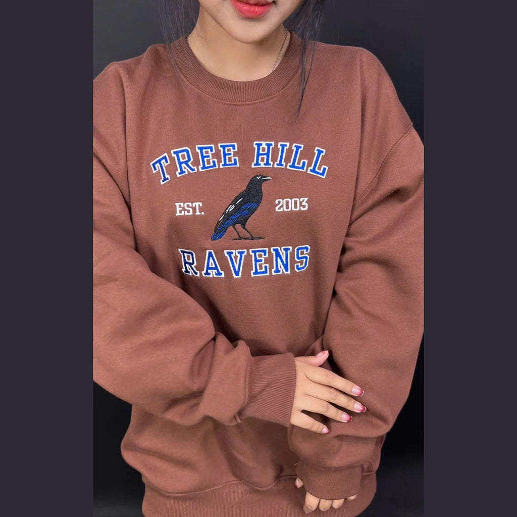 Tree Hill Ravens Embroidered Sweatshirt | Nathan Scott 23 Crewneck | One Tree Hill Merch
