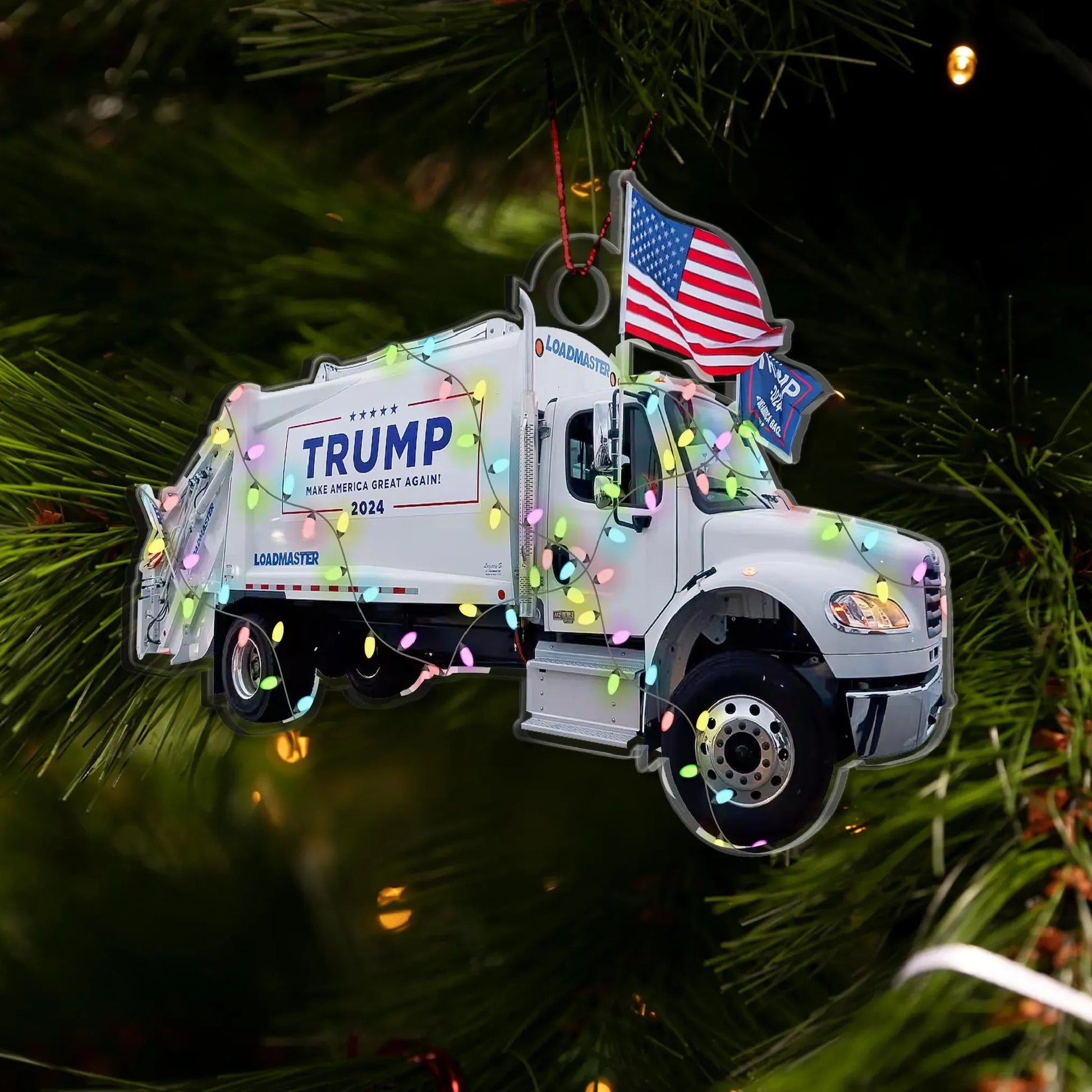 Trump truck holiday ornament patriotic décor