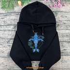 Tulkun inspired embroidered crewneck sweatshirt in navy