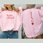Embroidered Twilight sweatshirt with Edward Cullen vampire design, inspired by the Twilight Saga and perfect for book lovers.