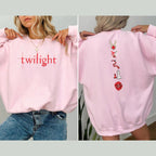 Embroidered Twilight sweatshirt with Edward Cullen vampire design, inspired by the Twilight Saga and perfect for book lovers.