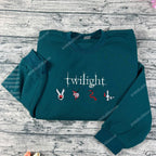 Twilight Saga sweatshirt with minimalist embroidery design