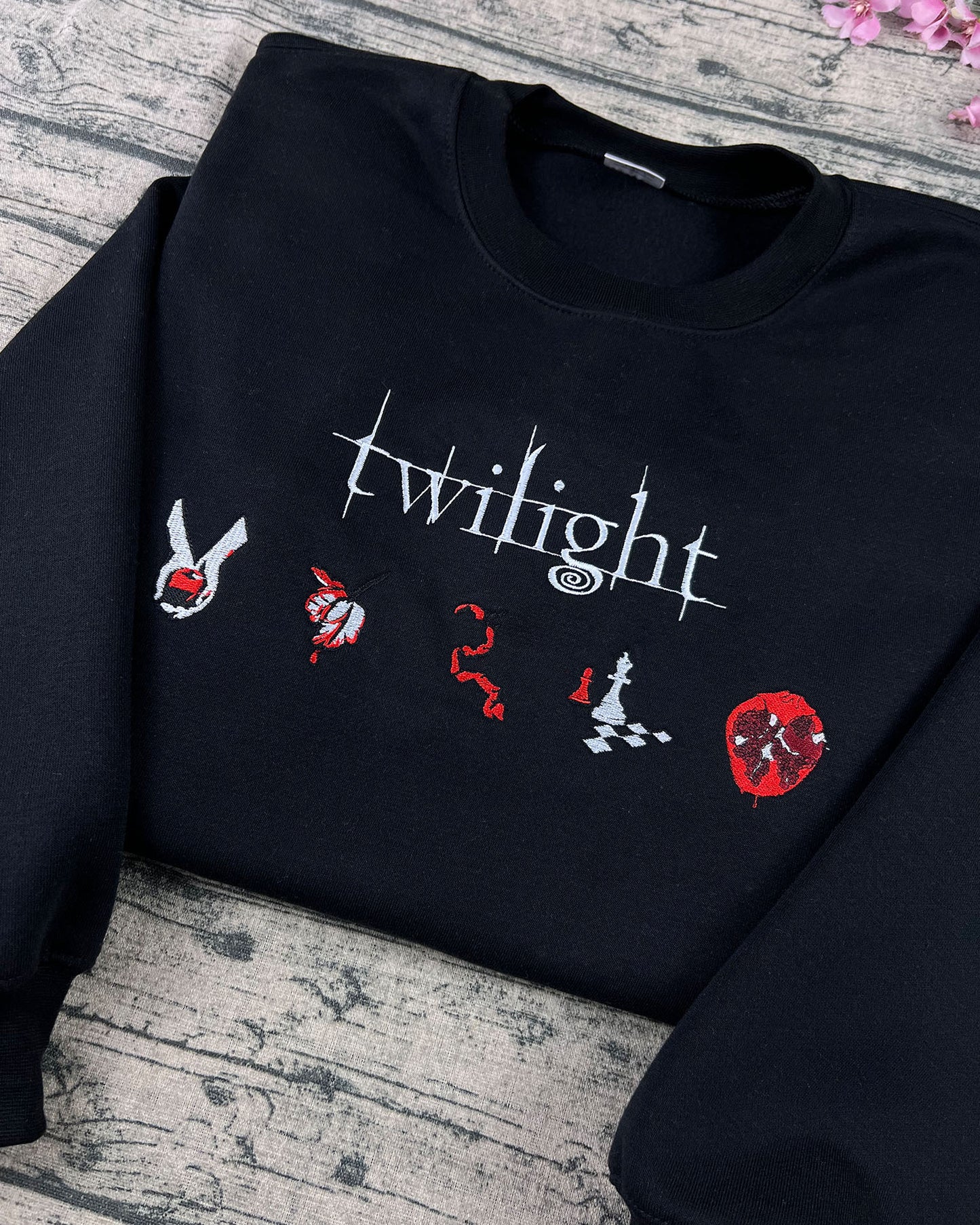 Twilight Edward Cullen embroidered sweatshirt inspired by book cover
