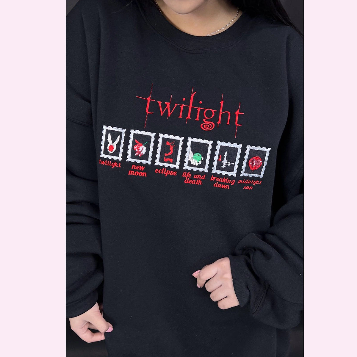 Twilight embroidered sweatshirt edward