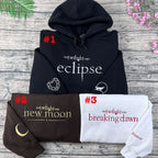 Twilight embroidered sweatshirt with book-inspired design