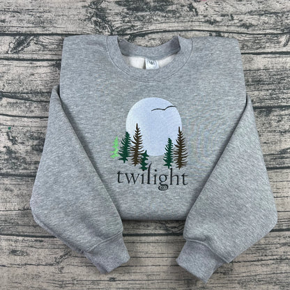 Twilight embroidered sweatshirt for spooky season and Halloween fans