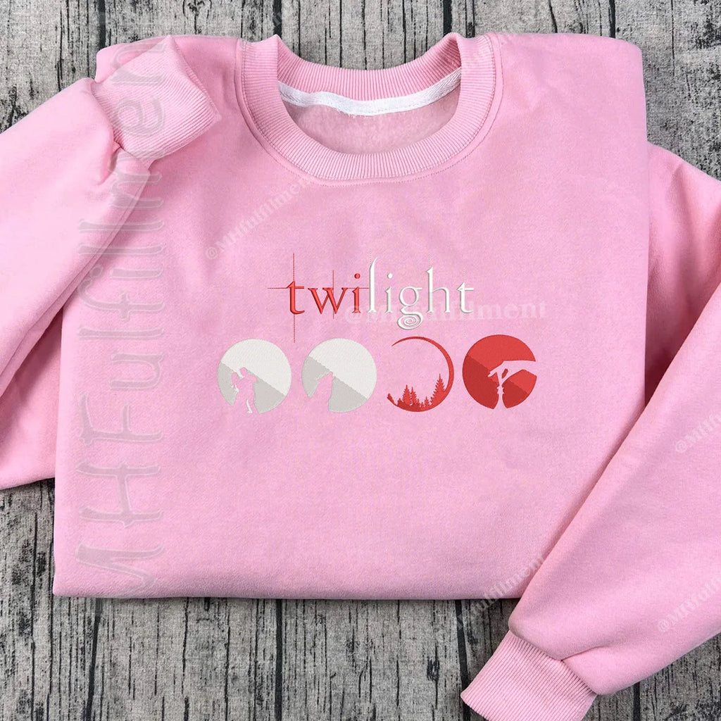 Nostalgic embroidered sweatshirt for Twilight fans