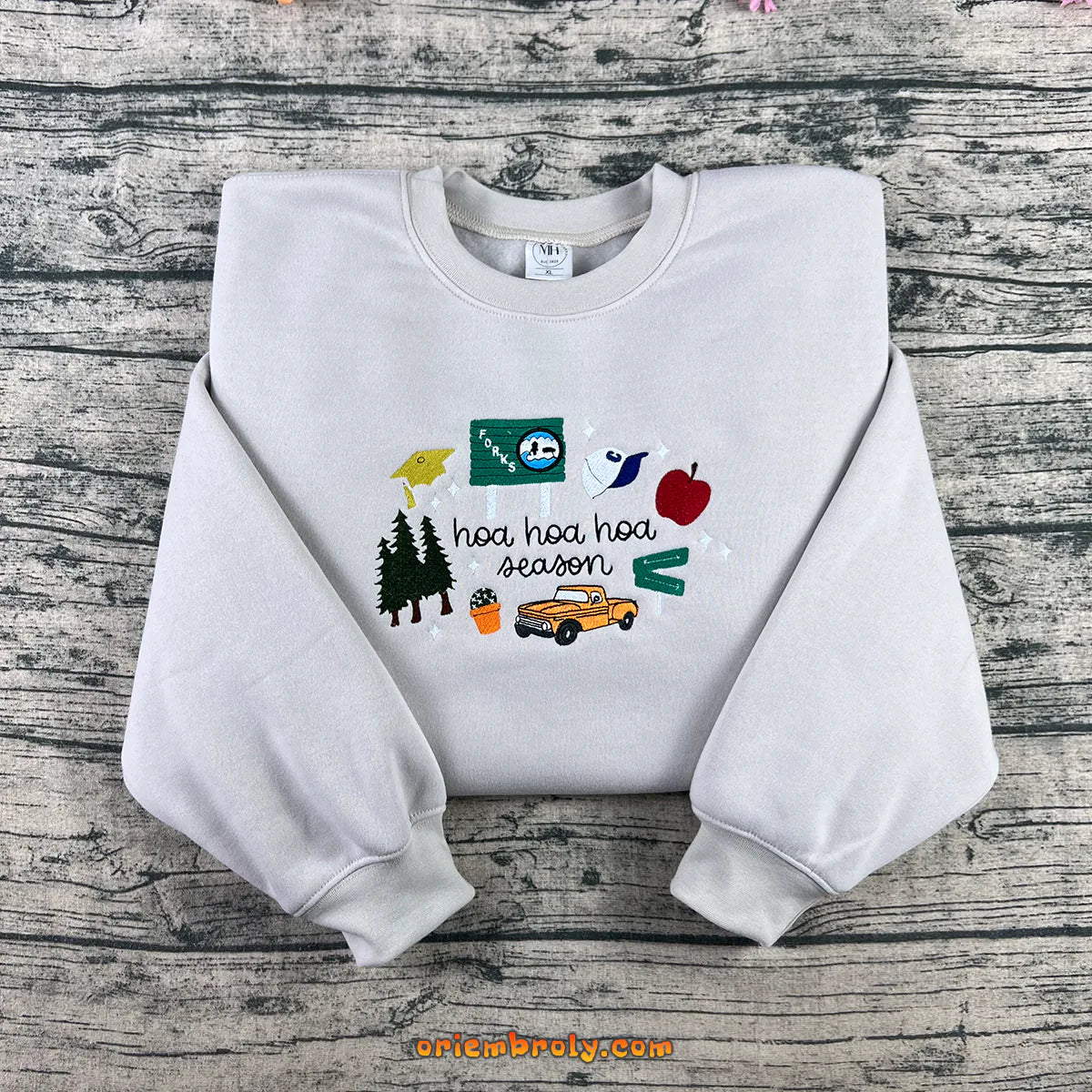 Twilight fan embroidered crewneck sweatshirt