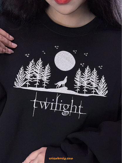 Twilight embroidered sweatshirt unisex style
