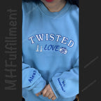 Twisted series embroidered sweatshirt