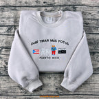 Patriotic country embroidered crewneck sweatshirt