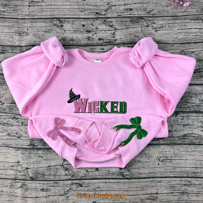 Wicked embroidered sweatshirt in unisex fit