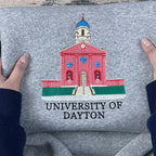 UD college crewneck with clean embroidery
