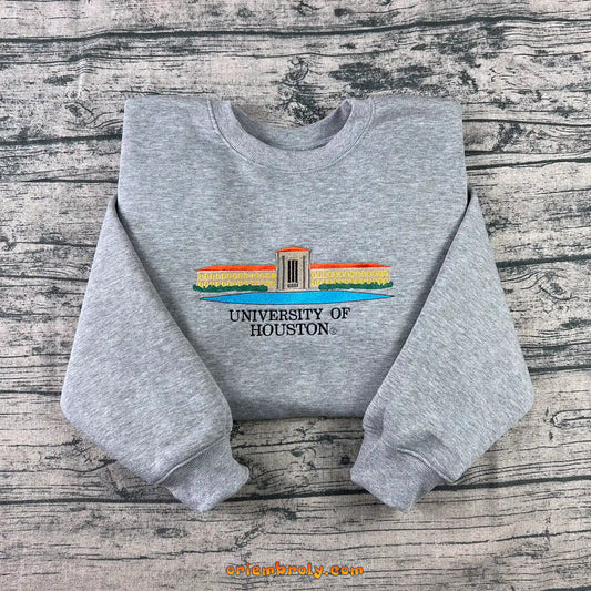 University of Houston UH embroidered crewneck sweatshirt