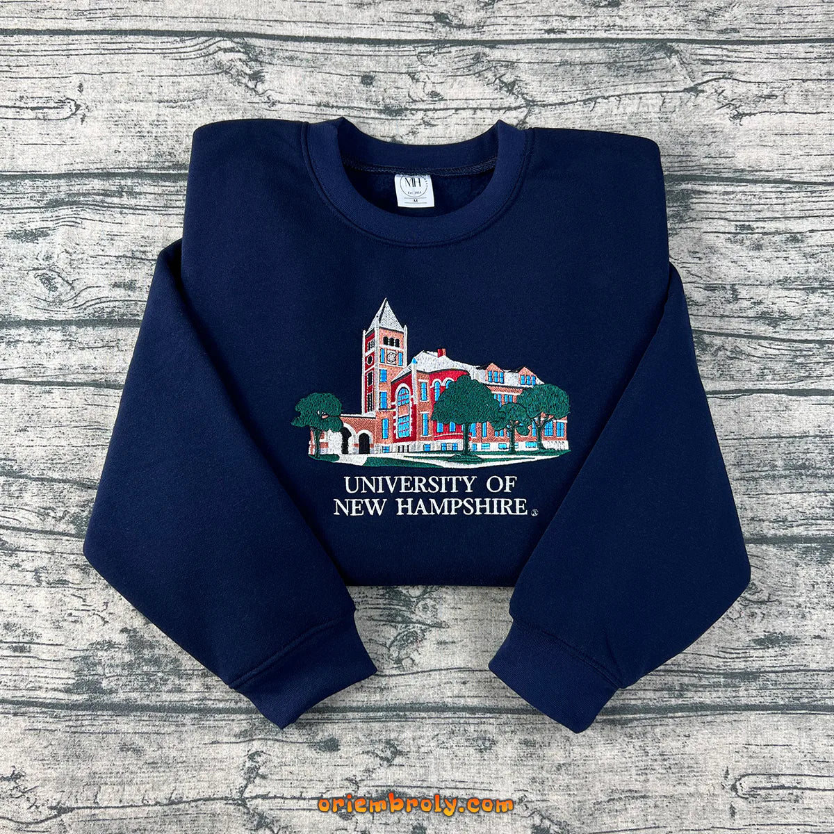 University of New Hampshire embroidered sweatshirt UNH